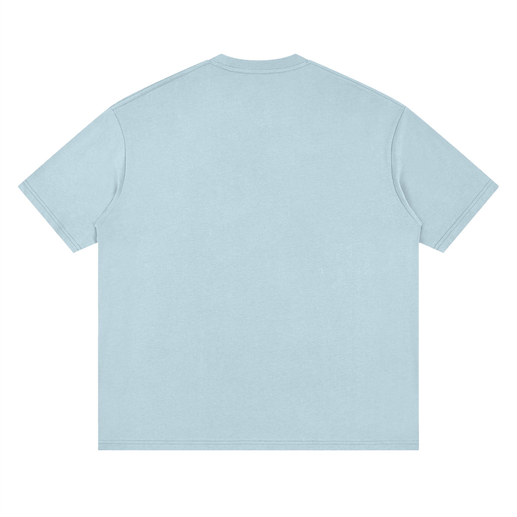 StreetsGoCrazy Loose Drop Shoulder T-Shirt_Light Blue