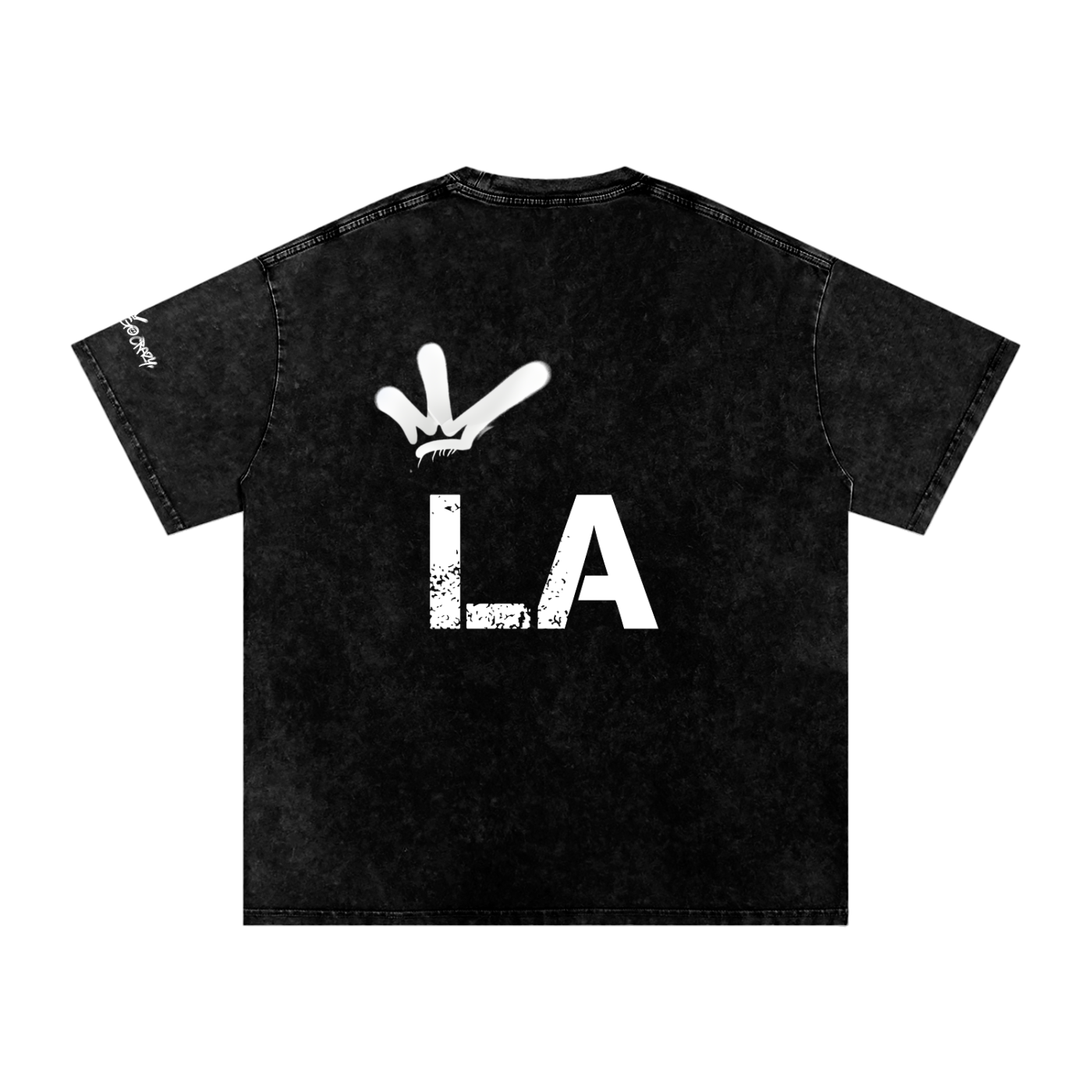 Sunset Snow Washed Oversized Cotton T_Black