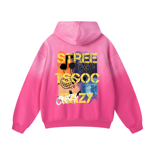 Bedford - Heavyweight Sunfade Oversized Hoodie - Pink