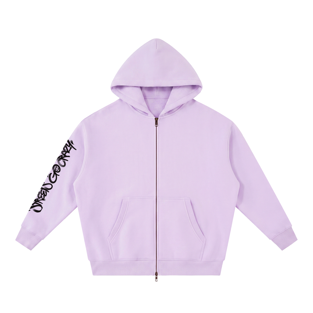 Emery -  Oversized Fleece Boxy Hoodie - Light Purple