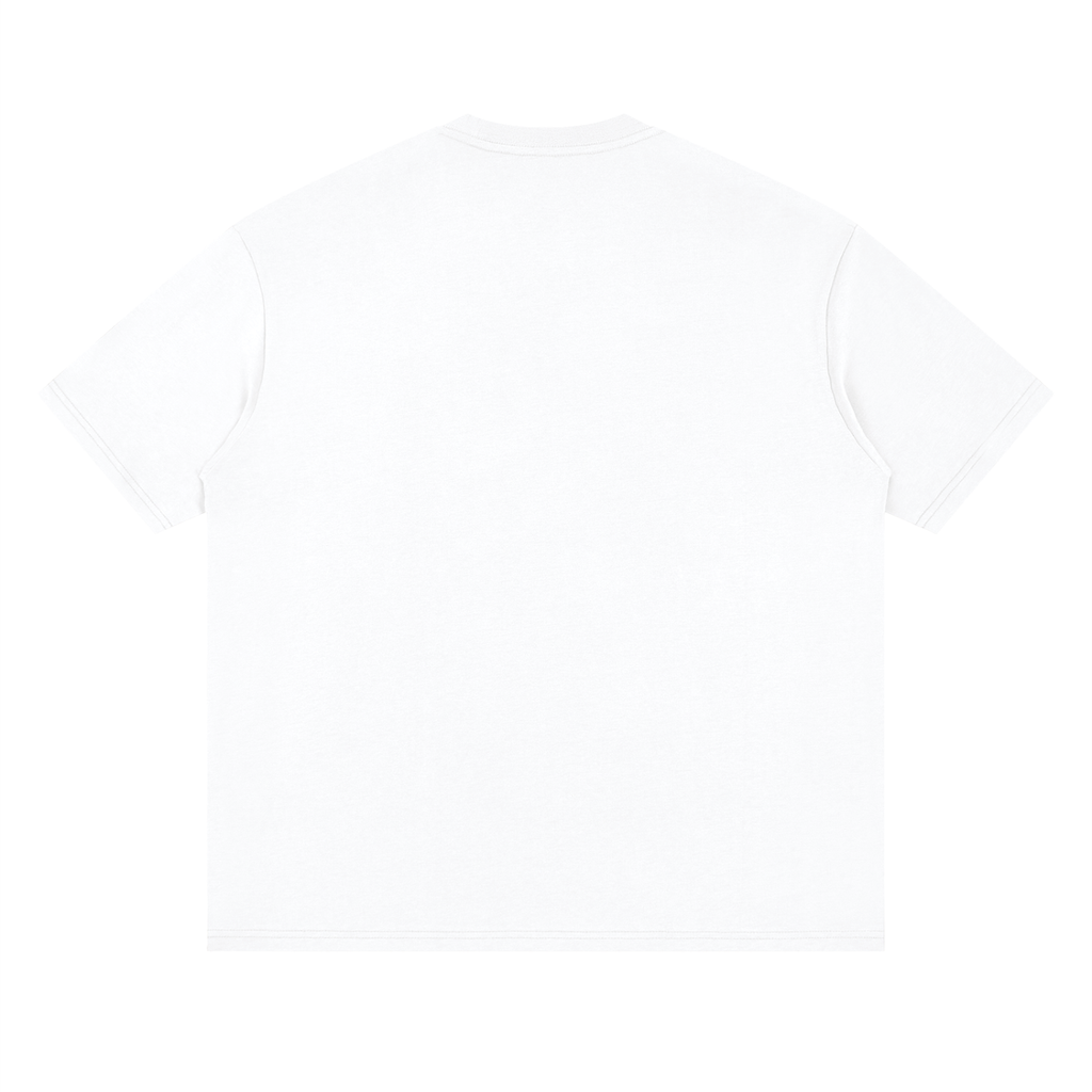 StreetsGoCrazy Loose Drop Shoulder T-Shirt_White_Neon