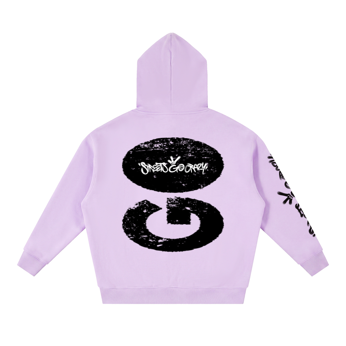 Emery -  Oversized Fleece Boxy Hoodie - Light Purple
