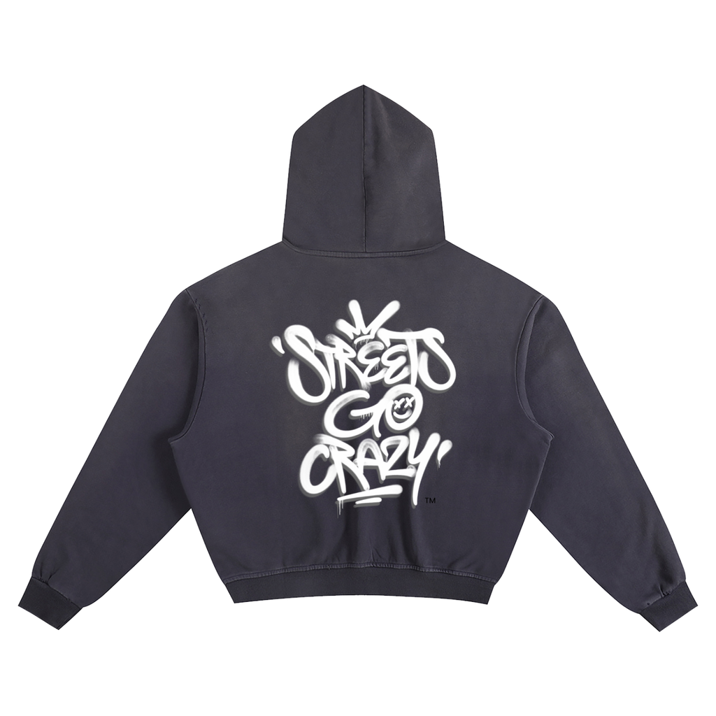 Signature Sunfade Boxy Hoodie - Dark Blue