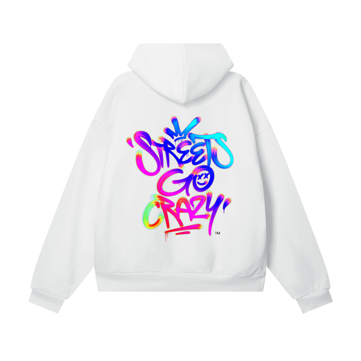 Signature Heavyweight Hidden Pocket Fleece Hoodie - White/Multi