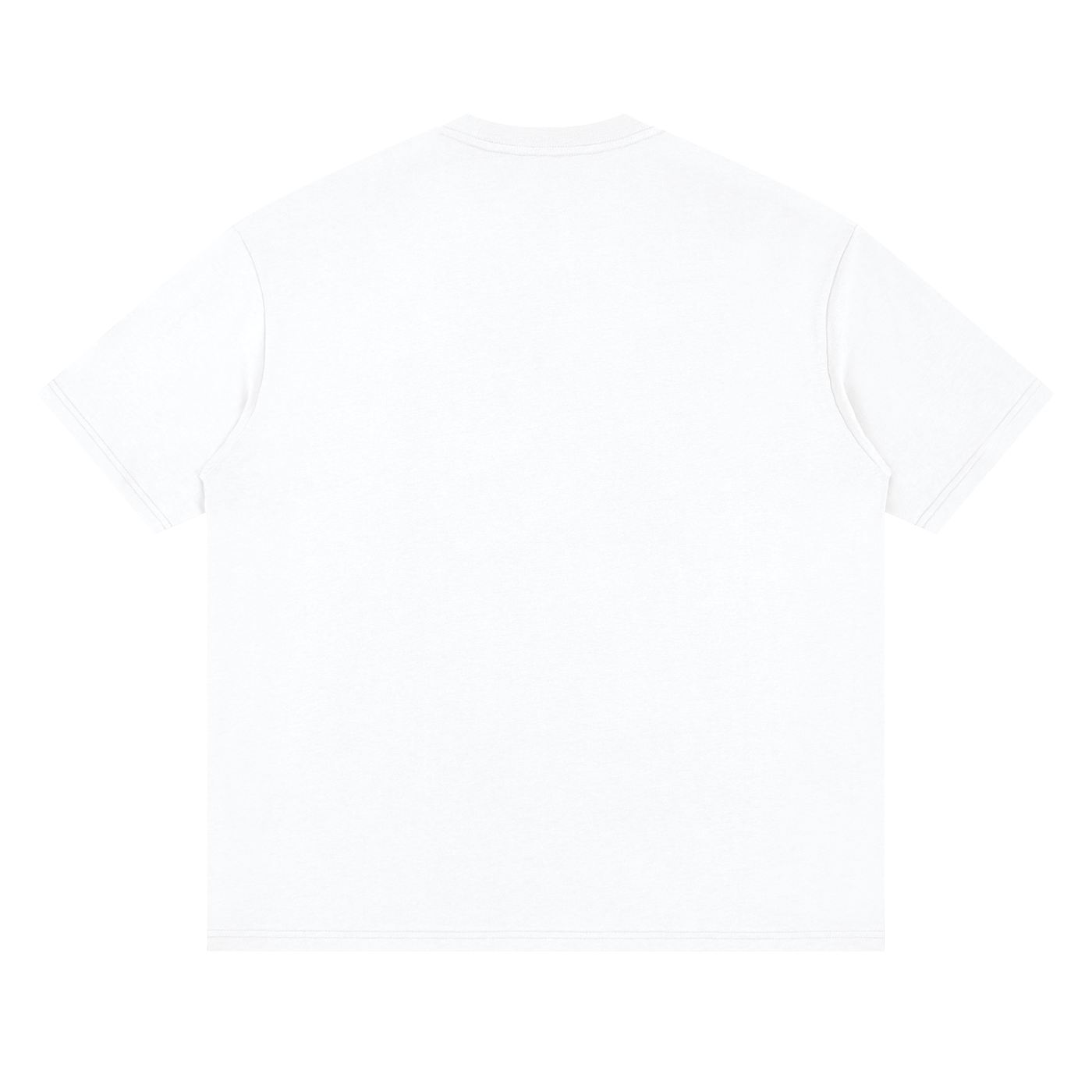 StreetsGoCrazy Loose Drop Shoulder T-Shirt_White_Gray