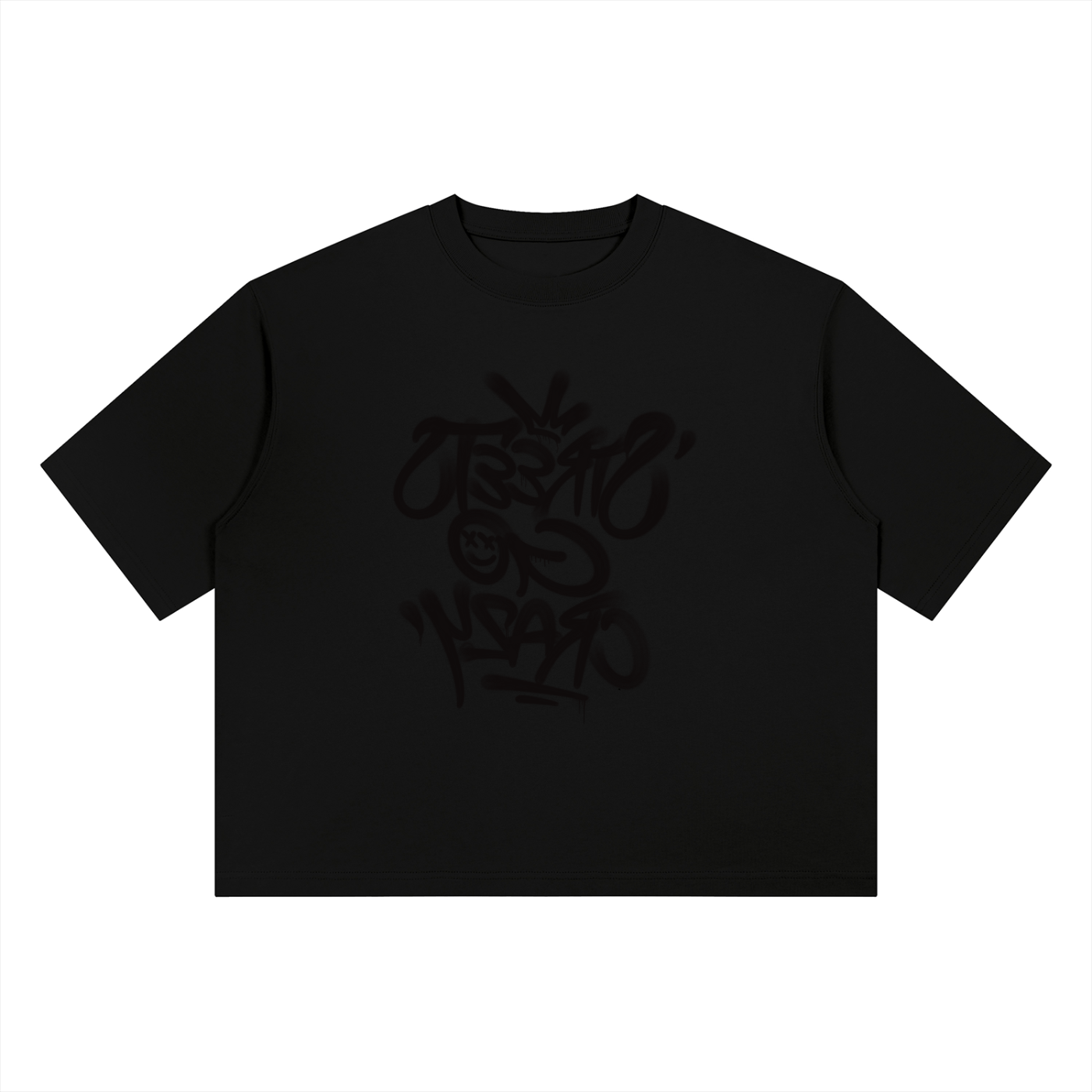 Black Out_Unisex Heavyweight Boxy T-Shirt