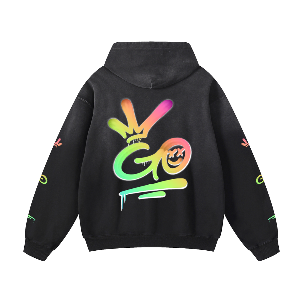 Riverside_Heavyweight Sunfade Oversized Hoodie - Black