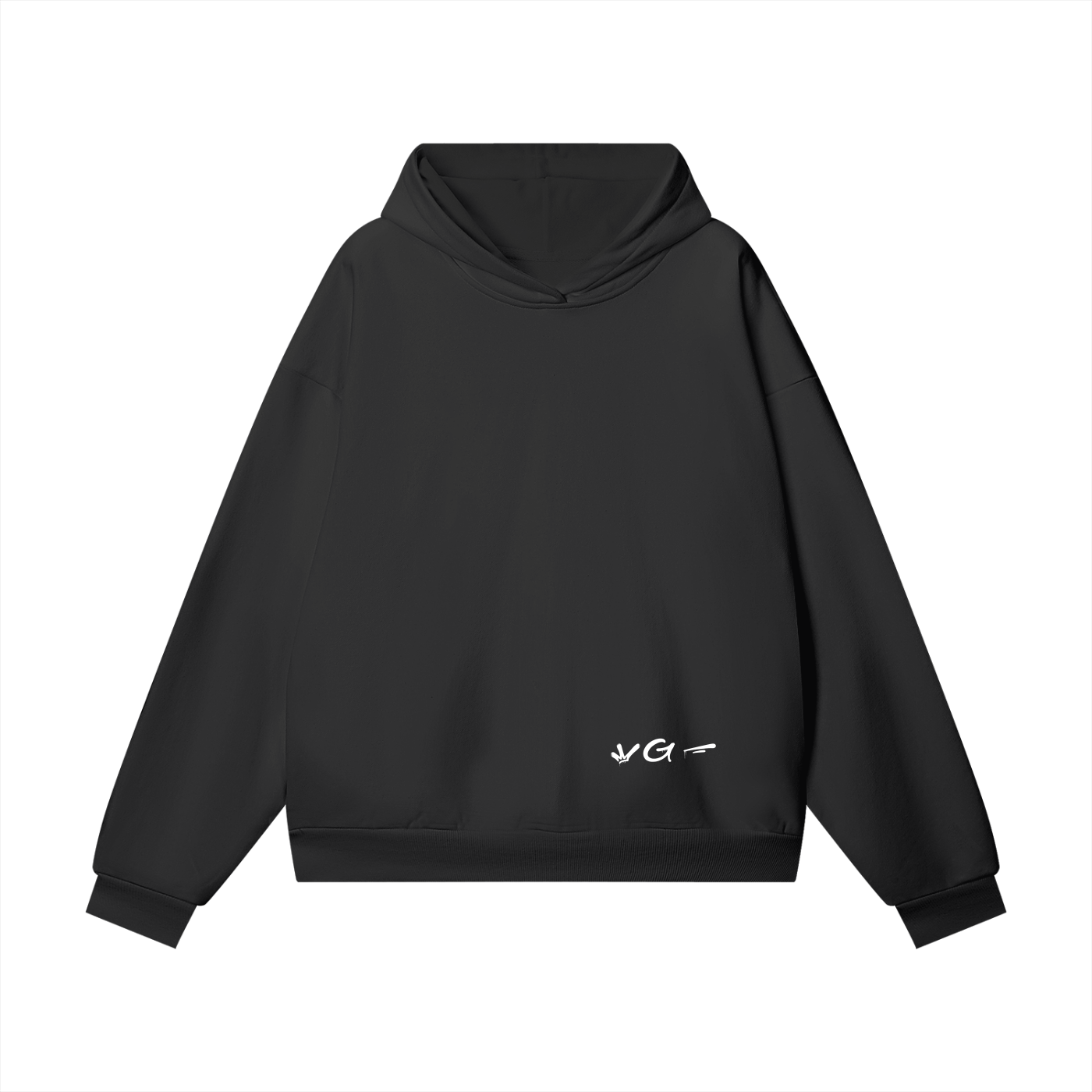 StreetsGoCrazy Heavyweight Hidden Pocket Fleece Hoodie_Black