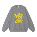 StreetsGoCrazy Snow Washed Oversized Sweatshirt_Light Gray