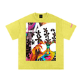 Sunset Snow Washed Oversized Cotton T - Yellow