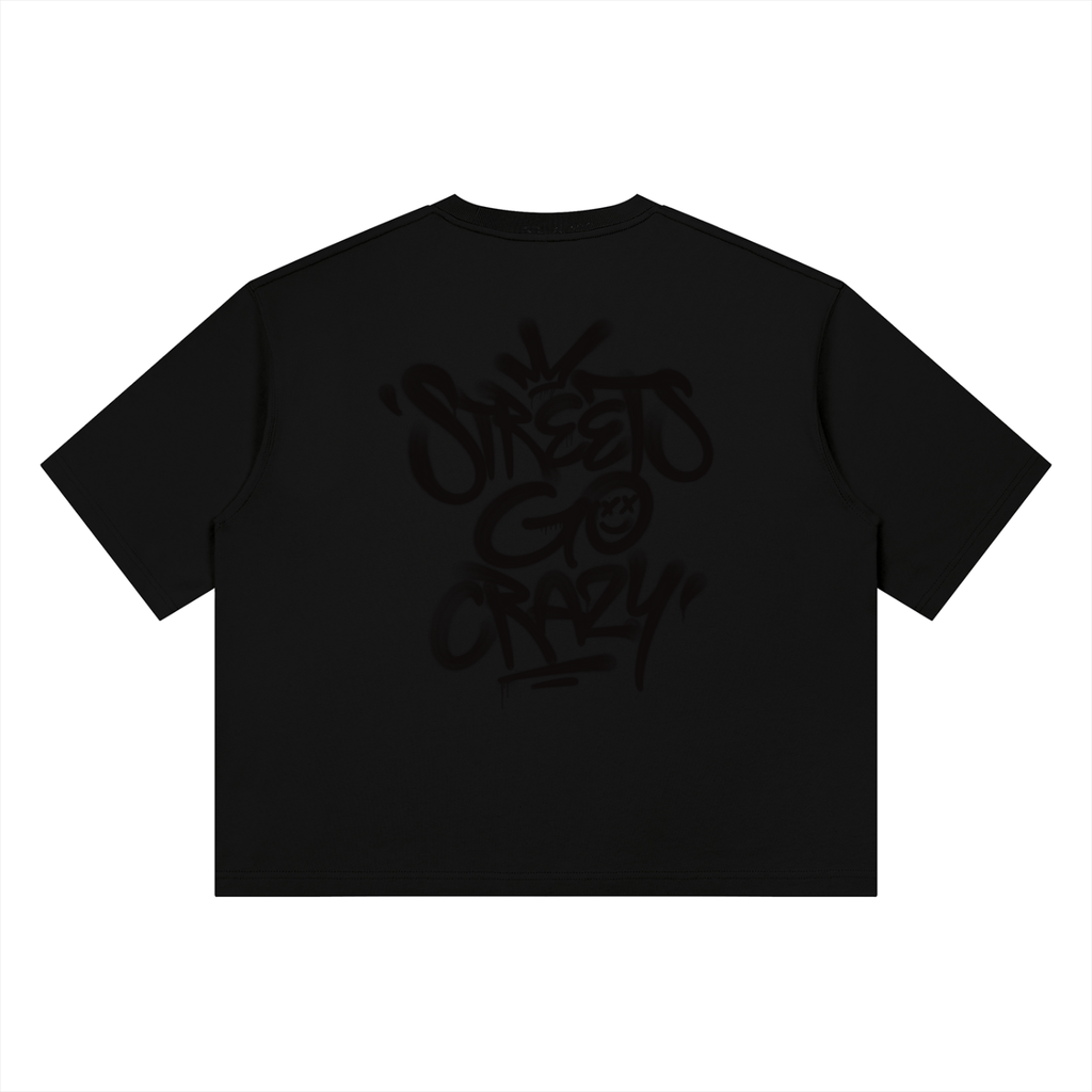 Streets Go Crazy - "Reflection"  - Black Out - Boxy Tee
