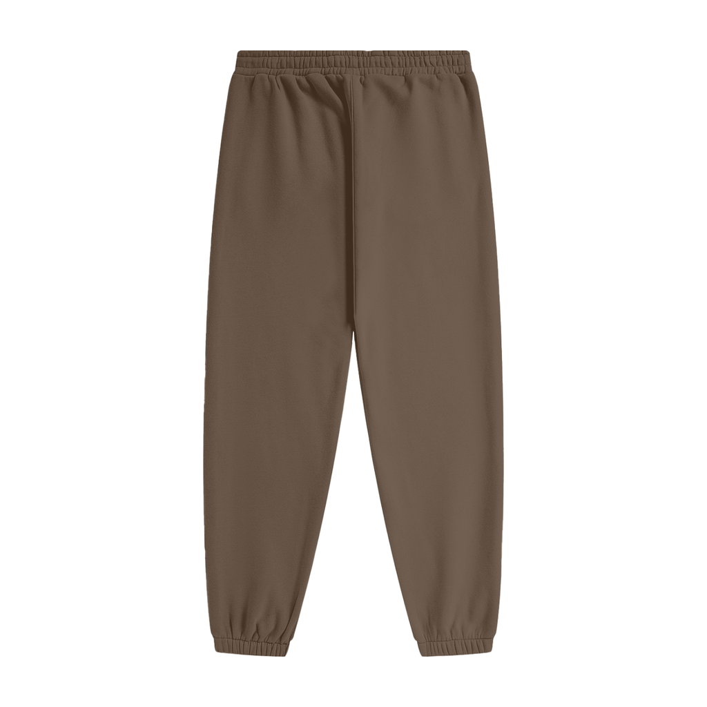 Smiley Face - Unisex Heavyweight Fleece Joggers - Brown