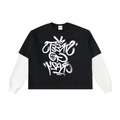StreetsGoCrazy Layered Contrast Sleeve -Black