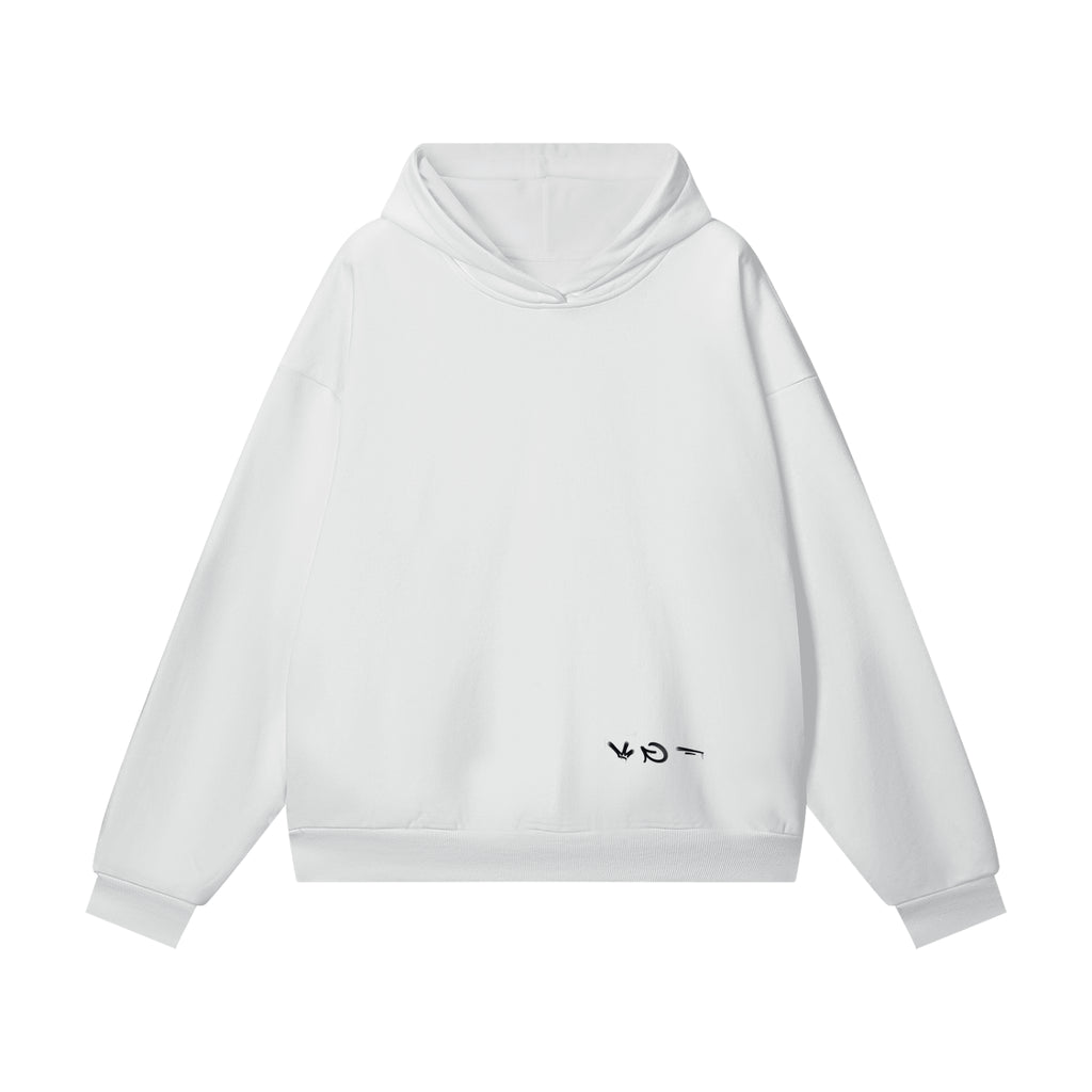 StreetsGoCrazy Heavyweight Hidden Pocket Fleece Hoodie_White