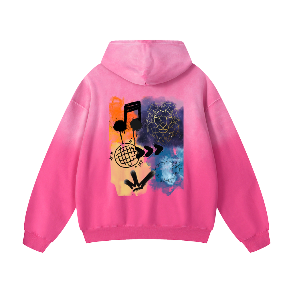 Sheep & Lions_ Sunfade Oversized Hoodie_Pink