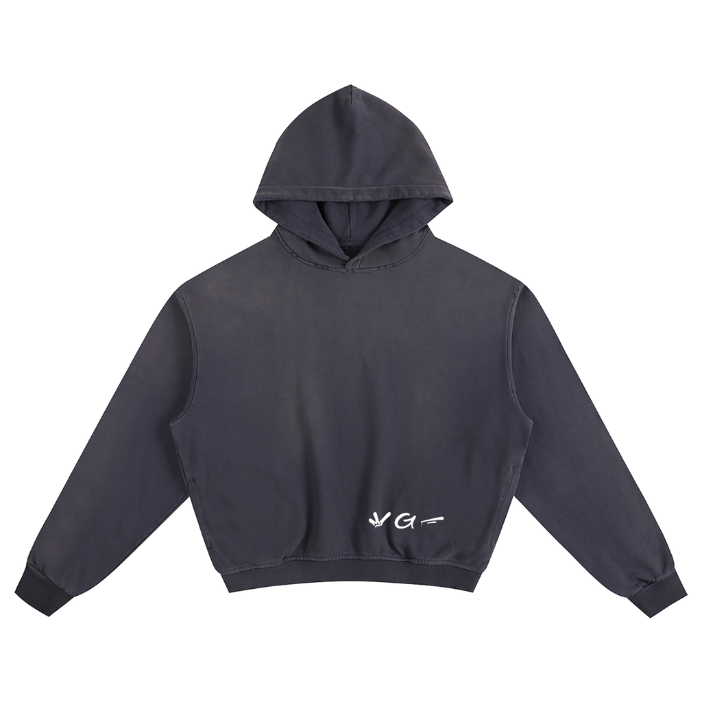 Signature Sunfade Boxy Hoodie - Dark Blue