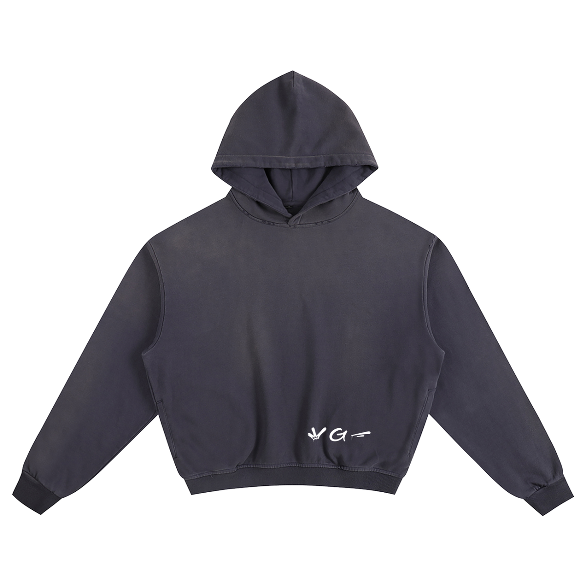 Signature Sunfade Boxy Hoodie - Dark Blue