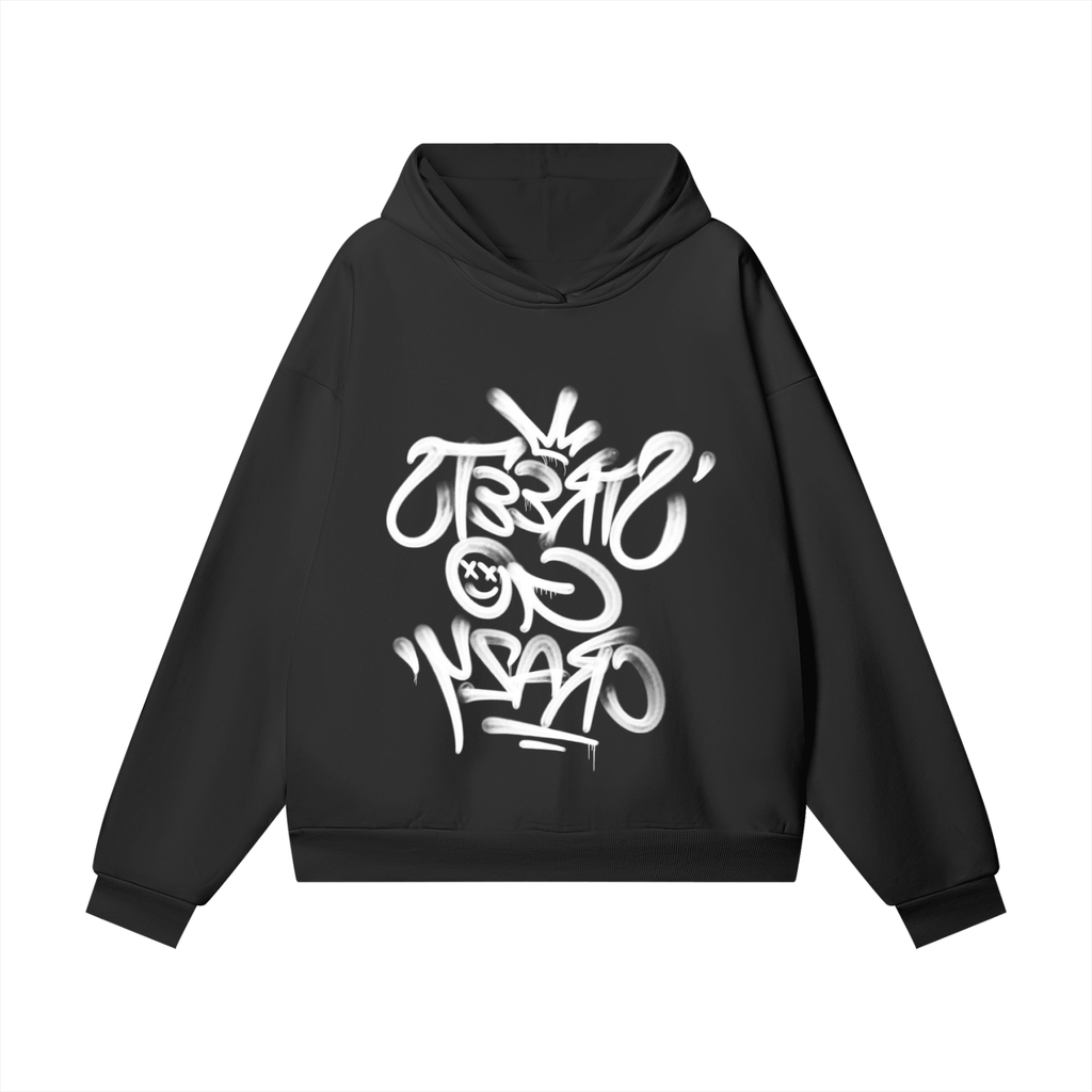 Inverted StreetsGoCrazy Heavy Fleece Hoodie - Black