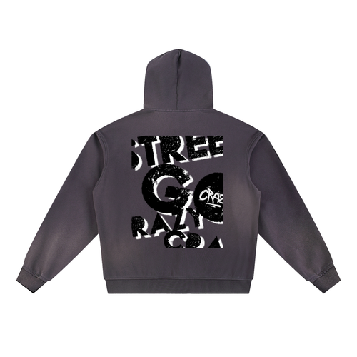 *Sun Fade Frayed Fleece Hoodie