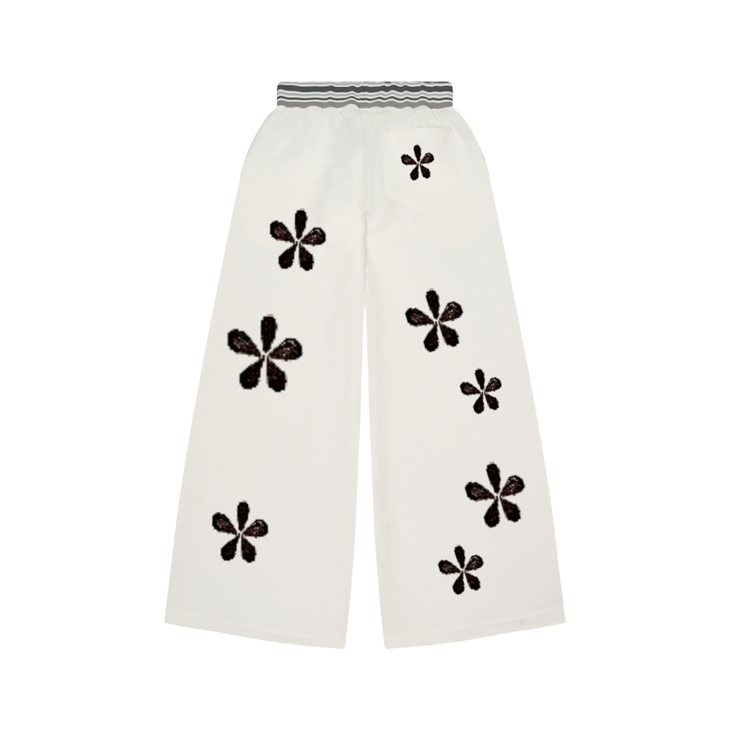 Magnolia Striped Waist Wide Leg Pants_White