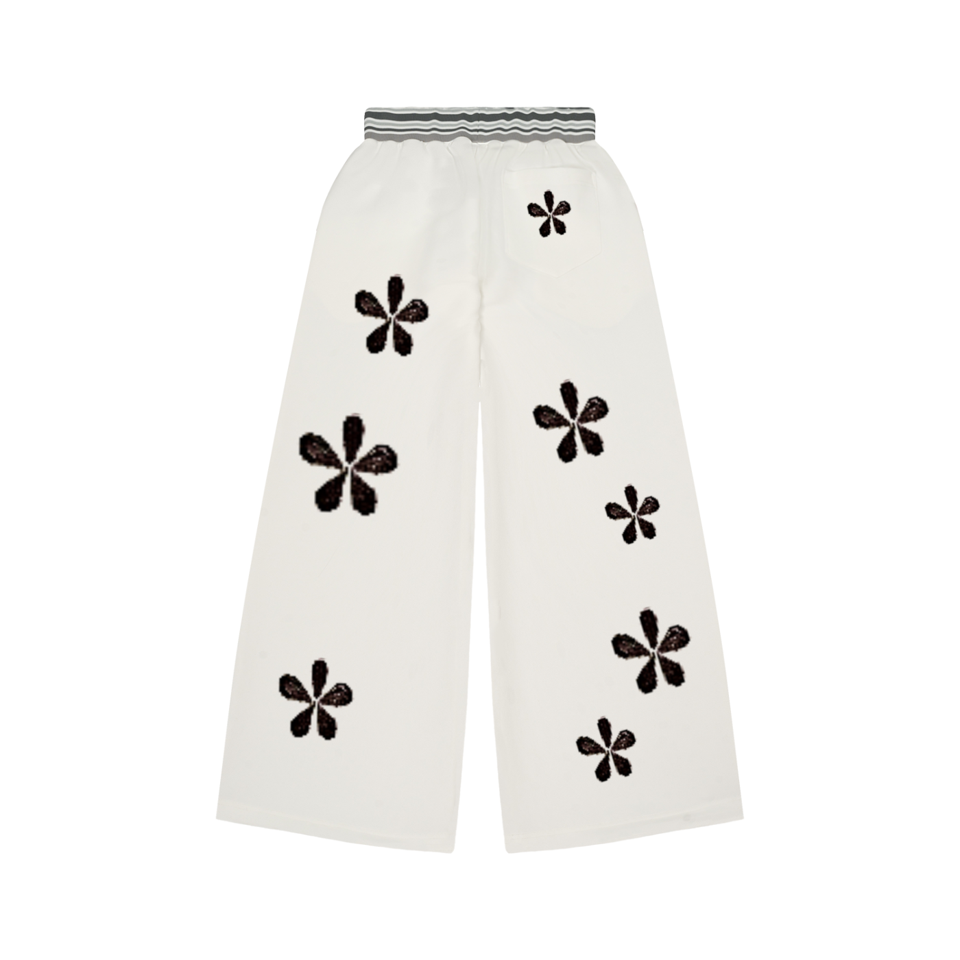 Magnolia Striped Waist Wide Leg Pants_White
