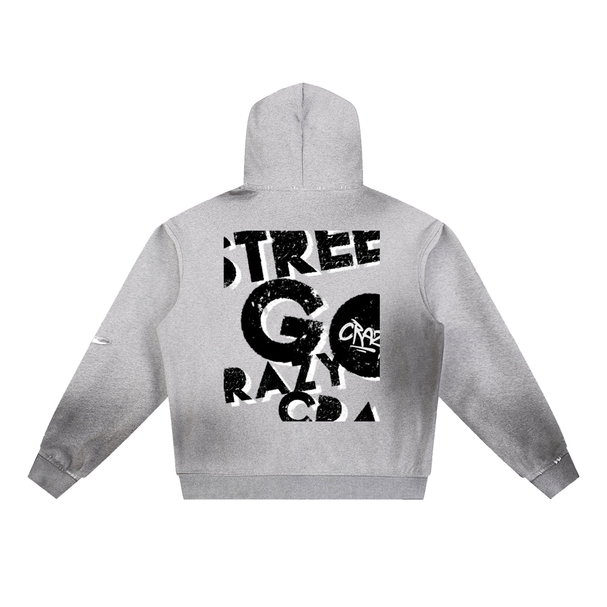 Stoner - Sun Frayed Fleece Hoodie - Gray