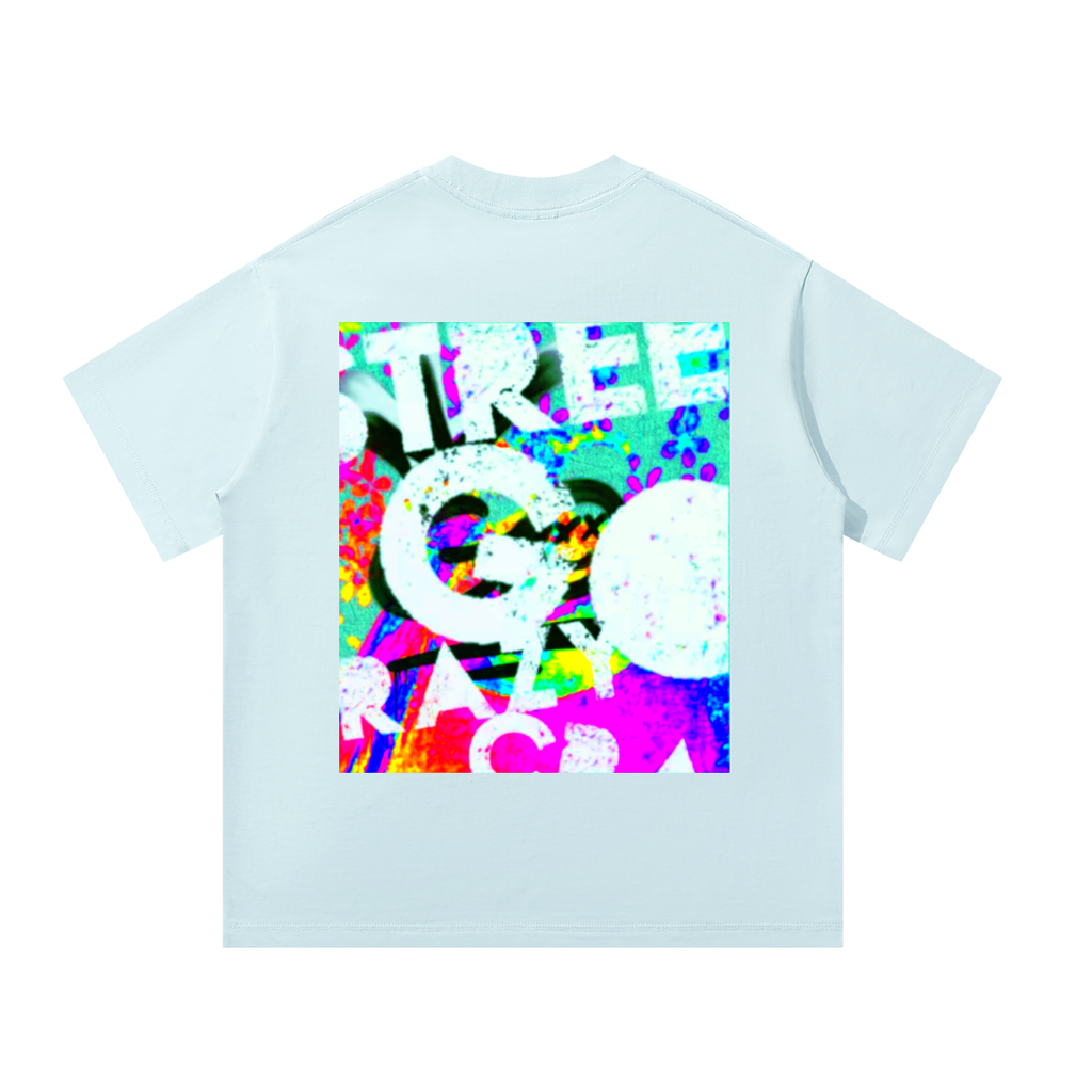 Skyline - Graphic - Unisex Oversized T-Shirt - Light Blue