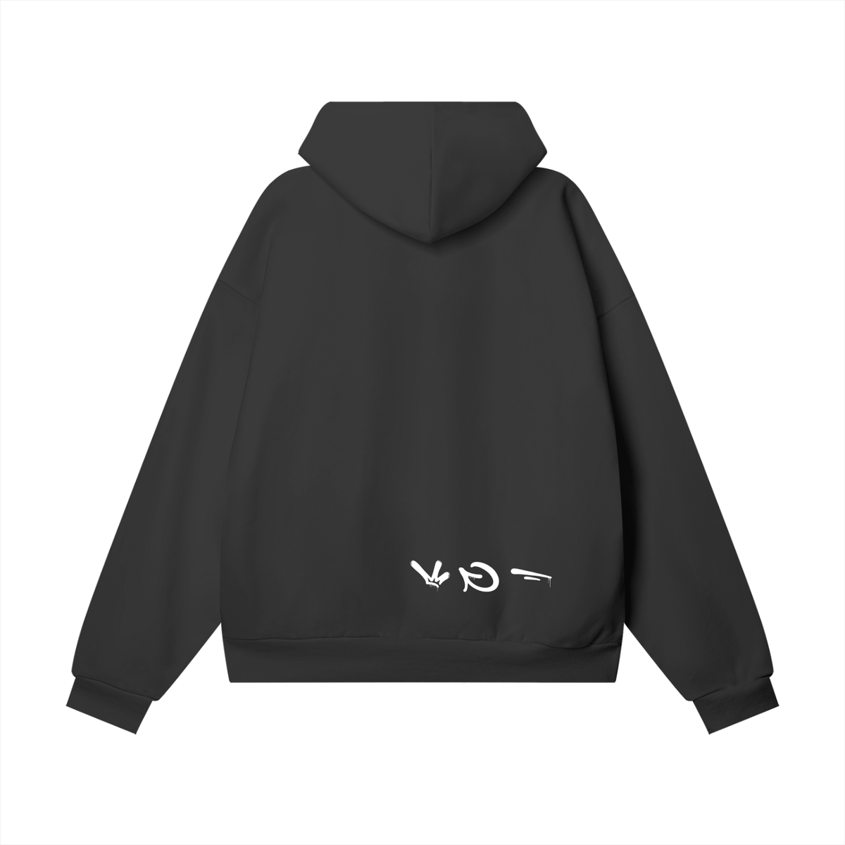 Streets Go Crazy - Heavyweight  "Mirror" Hoodie - Black