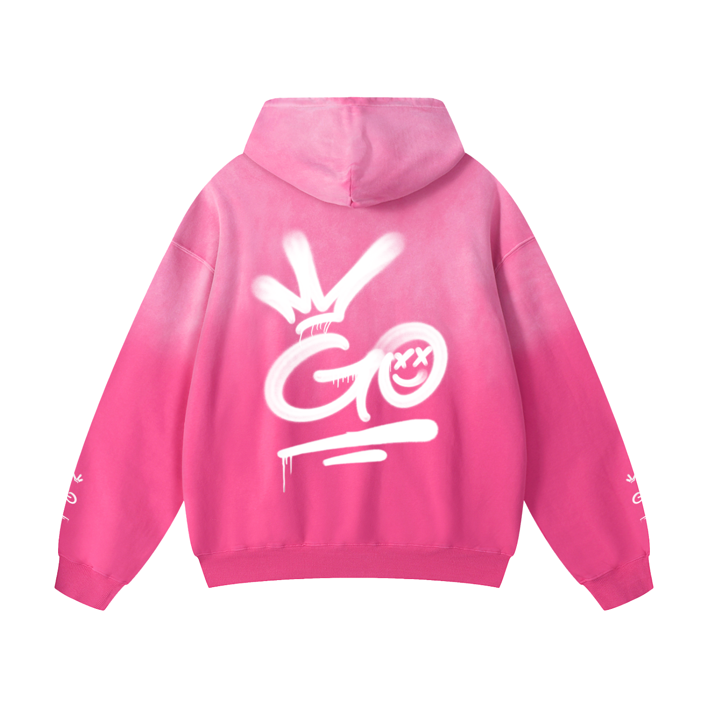 Riverside_Heavyweight Sunfade Oversized Hoodie - Pink