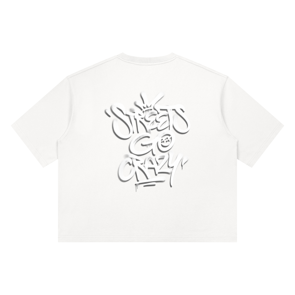 Streets Go Crazy - "Reflection"  - White Out - Boxy Tee