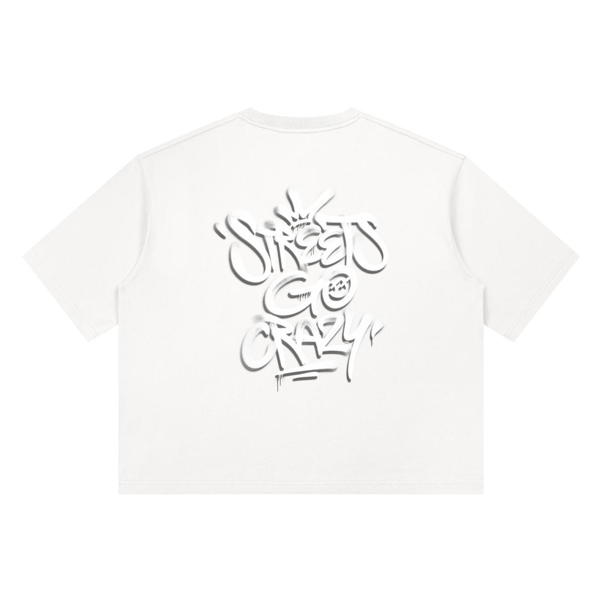 Streets Go Crazy - "Reflection"  - White Out - Boxy Tee