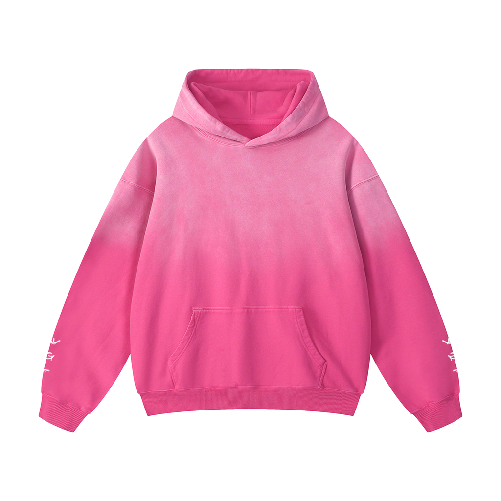 Riverside_Heavyweight Sunfade Oversized Hoodie - Pink