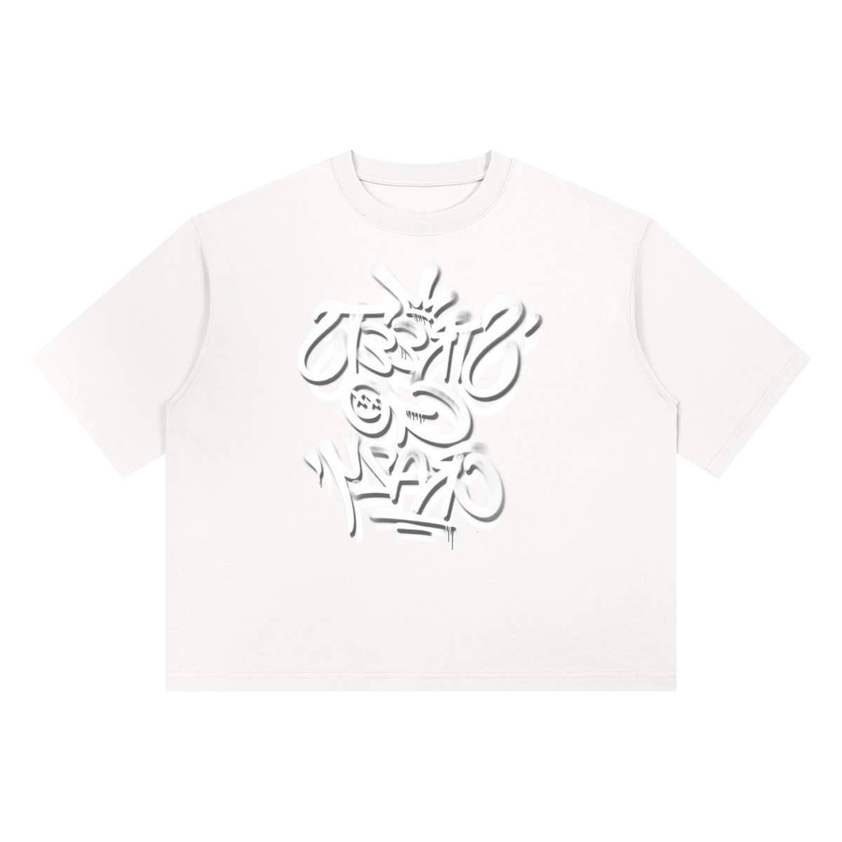 Streets Go Crazy - "Reflection"  - White Out - Boxy Tee