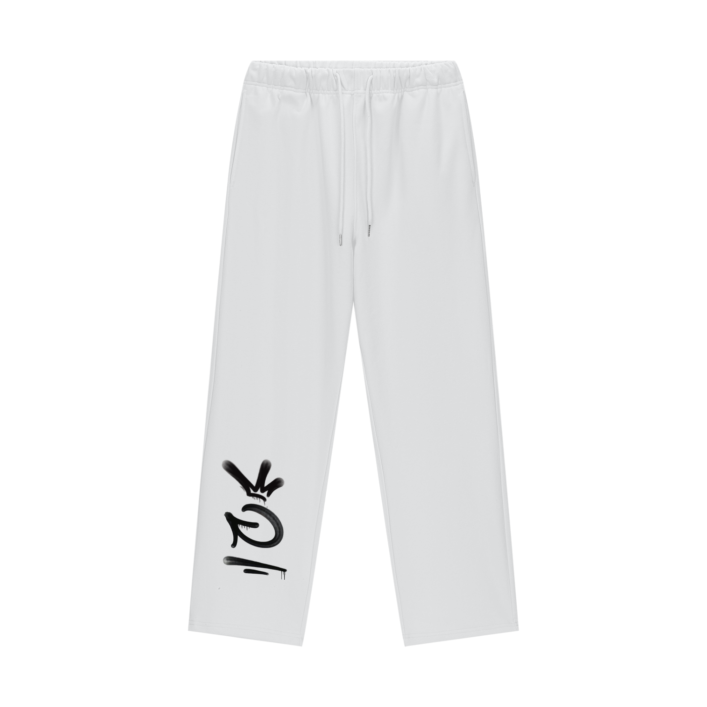 DAY 1_ Fleece Straight Leg Pants_White