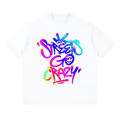StreetsGoCrazy Loose Drop Shoulder T-Shirt_White_Neon