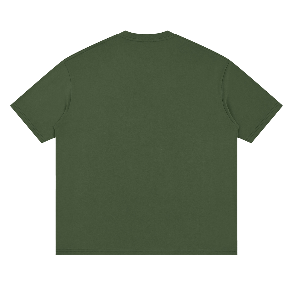 StreetsGoCrazy Loose Drop Shoulder T-Shirt_Jungle Green