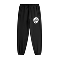 Smiley Face - Unisex Heavyweight Fleece Joggers - Black