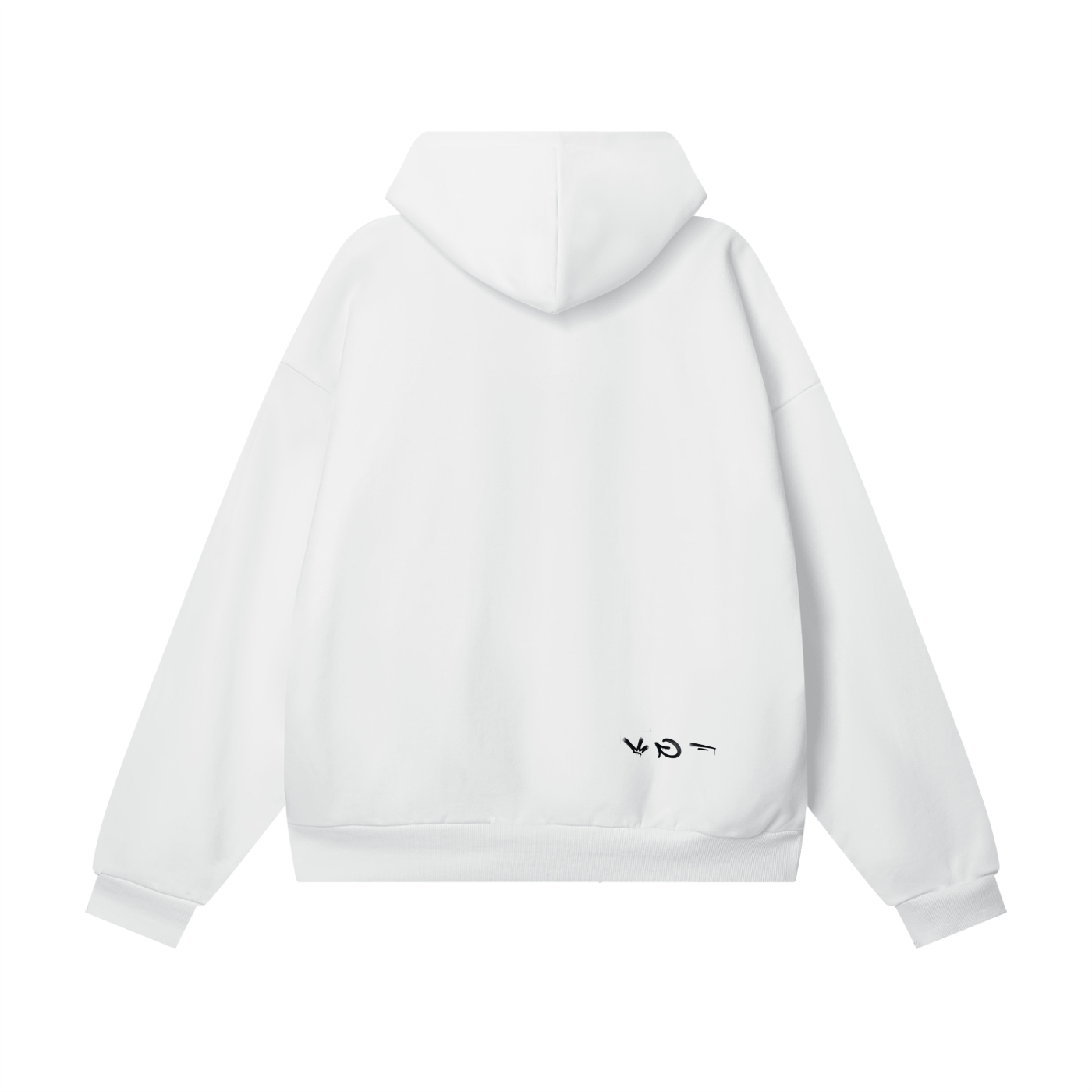 Inverted StreetsGoCrazy Heavyweight Hidden Pocket Fleece Hoodie - White