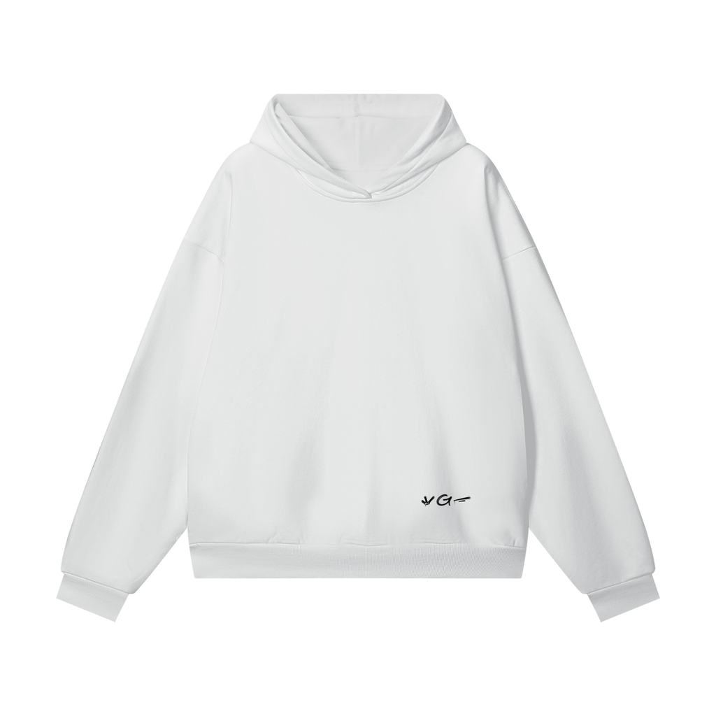 StreetsGoCrazy Heavyweight Hidden Pocket Fleece Hoodie_White