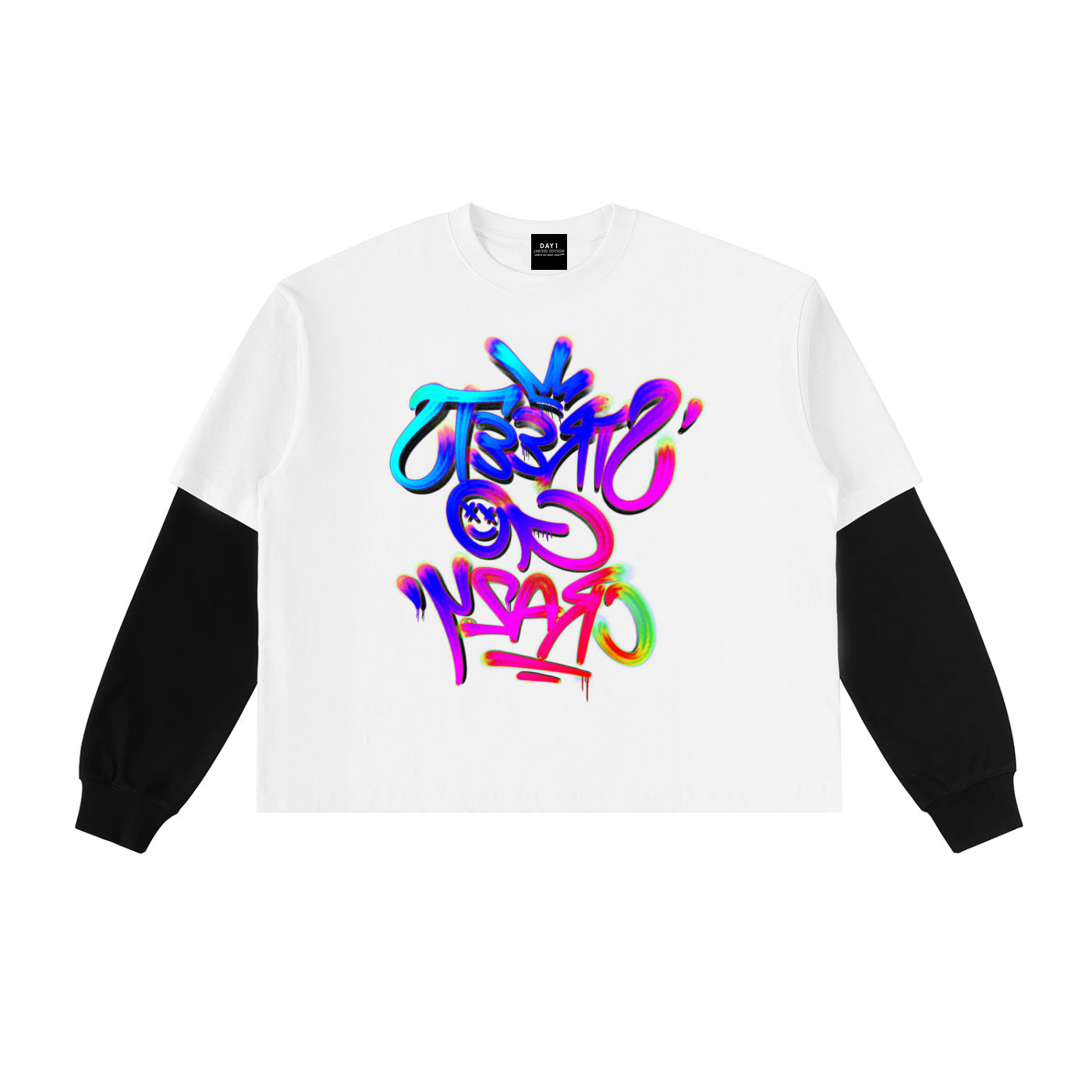Layered Contrast Sleeve -NEW BACK