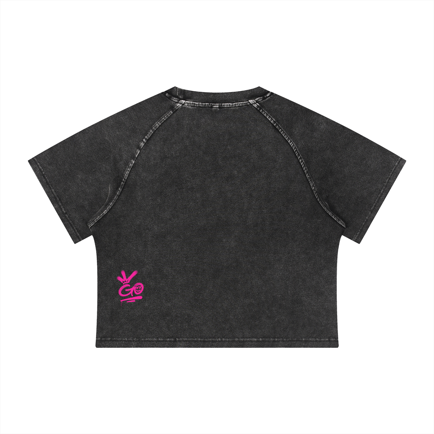Women's Mineral Wash Raglan Crop T-Shirt