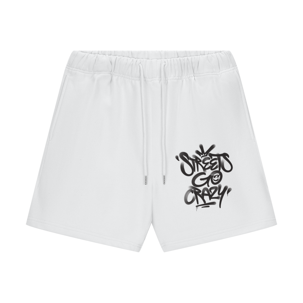 SGC Unisex Heavyweight 460G Fleece Loose Fit Shorts_White