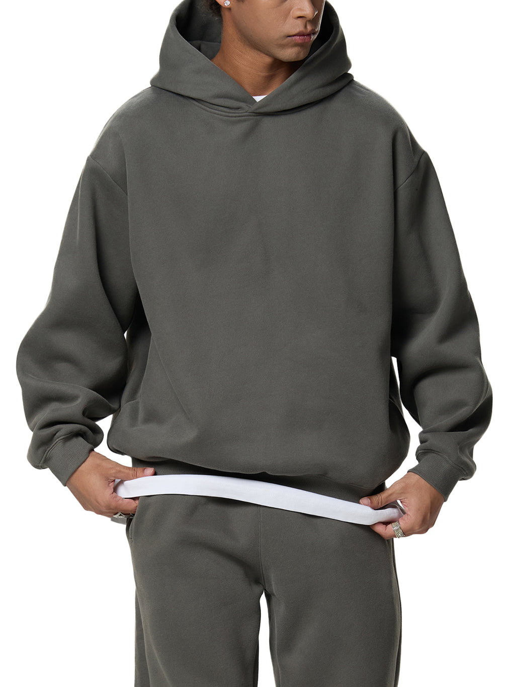 Fleeced Boxy Hoodie delete