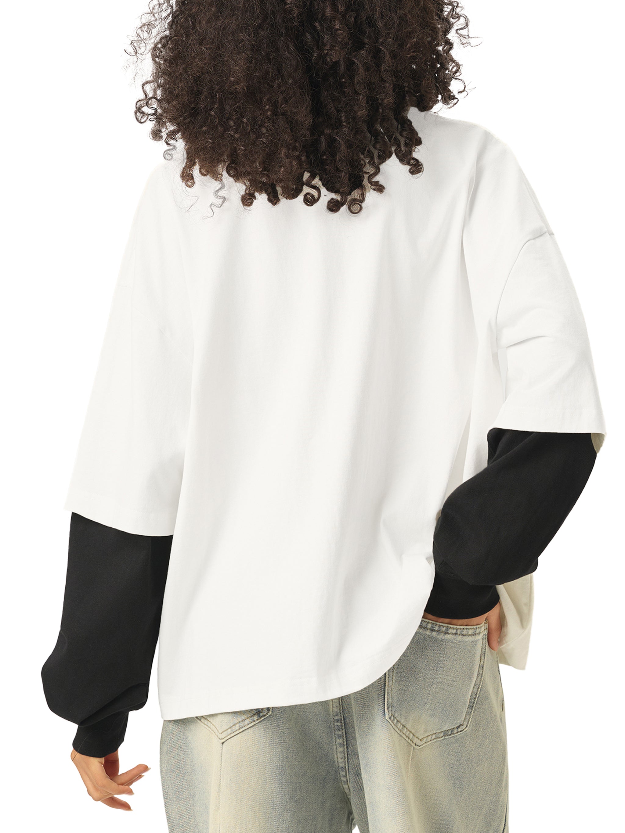 Layered Contrast Sleeve T - NEW BACK